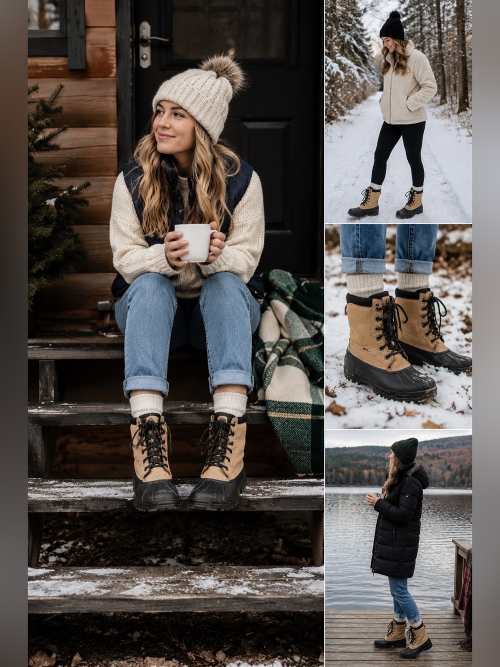 Itasca‎ Thermolite Insulated Duck Boots Snow Winter Lace Up Boots Women’s Size 7